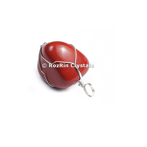 Buy online <b>Red</b> Jasper Wire Wrap Pendant - Product Image 2