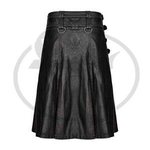 ใหม่สก็อตสีดำแฟชั่น Kilt ผู้ใหญ่ที่ทำด้วยมือผ้าฝ้าย100% - Product Image 1