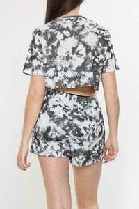 Haut court et short pour femmes, décontracté, vêtements d'été, en pur coton, fabriqué, offre spéciale, ensemble de yoga simple - Product Image 4