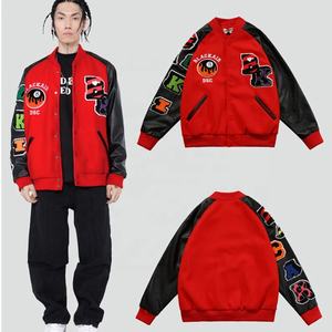 Vestes universitaires personnalisées Vestes de baseball Col montant Écologiques Coupe-vent Prix d'usine pour hommes - Product Image 6