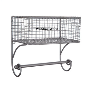 Nice Quality Metal Wall <b>Basket</b> Black Powder Coated Handmade Fancy <b>Basket</b> Customized Shape Wholesale New Metal Wall <b>Basket</b> - Product Image 4