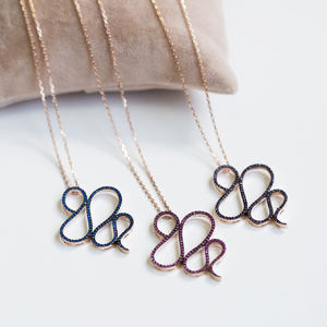 Zafiro drogado impresionante collar de serpiente turco venta al por mayor hecha a mano de la joyería de la plata esterlina 925 - Product Image 4