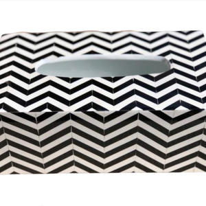 Soporte de pañuelos con incrustación de hueso simple, portarrollos de escritorio para portátil de madera restaurante, café, producto en oferta - Product Image 5