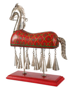 Nirmala Handicrafts - Campanas de Madera de Lujo Hechas a Mano con Diseño Pintado, Forma Rectangular, Artesanía de Rajasthan, Decorativas para Cumpleaños - Product Image 2