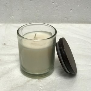 Bocaux de bougie en verre de luxe personnalisés avec couvercles en bois, pot de bougie en verre transparent de 200ml 320ml 430ml, vente en gros - Product Image 2