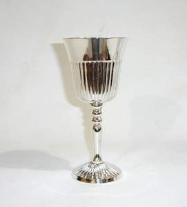 Copas de vino de latón niquelado de lujo de diseñador de lujo de estilo indio copas de vino de aspecto caliente para suministros de boda y fiesta - Product Image 2