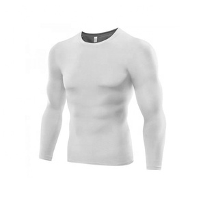 <b>Mens</b> Customized Logo Digital Print Quick Dry Compression Tops <b>Base</b> <b>Layer</b> 220g Long Sleeve T Shirt Gym Top Running Fitness Sport - Product Image 4