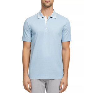 Camiseta Polo color cielo, hecha a medida por OEM, recién llegada, para hombres/niños, 100% algodón Pique, según los requisitos del cliente. - Product Image 1