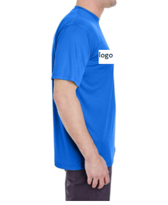 T-shirt de performance basique pour homme, 100 % polyester, anti-humidité, anti-bouloches, anti-déchirures, coupe décontractée, logo personnalisé - Product Image 2