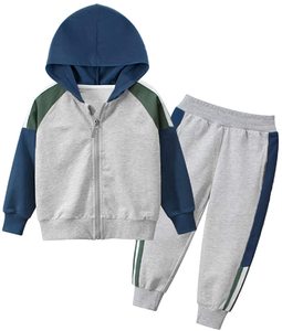 Logotipo personalizado unisex llano deporte al por mayor chándal de dos piezas para niños - Product Image 5