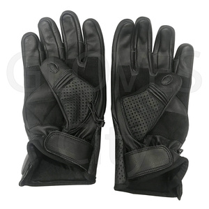 2025 guantes de moto cortos Unisex de calidad superior cuero suave % cuero de vaca alta protección a prueba de viento transpirable para motocicleta - Product Image 3