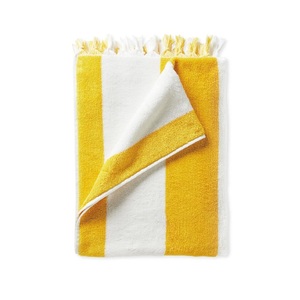 Serviette de plage de bain à la mode 100% coton biologique Gots certificat chaise à séchage rapide couvrant 400gsm-500gsm serviettes d'absorption d'eau - Product Image 1