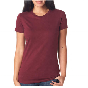Camiseta de algodón 100% para mujer, camiseta personalizada con Logo impreso, Color sólido, de calidad, precio barato - Product Image 3