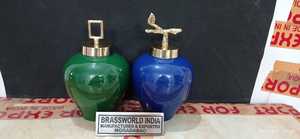 Urna de cremación de latón verde para cenizas, suministros funerarios de la India - Product Image 5