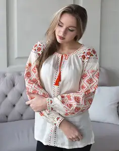 Luxury vshyvanka Embroidered Trendy Classic Look Pretty Girl Blouse Best For Christmas Gift Ukrainian Women Top Boho style top