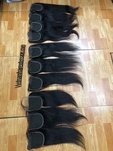 Vente en gros de fermetures frontales 100% cheveux humains vierges Remy, nouées à la main - Style lisse et ondulé, origine Vietnam - Product Image 6