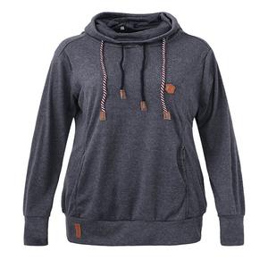 Sweat à capuche femme hiver à manches longues fabriqué en usine Sweat-shirt imperméable polaire grande taille avec pull à poche - Product Image 1