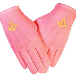 Gants en coton blanc insignes maçonniques personnalisés de qualité supérieure avec broderie de logo en ligne Pakistan - Product Image 6