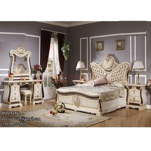 ชุดเฟอร์นิเจอร์ห้องนอนสุดหรู ดีไซน์ทันสมัย คุณภาพสูง ทำจากไม้สักสีขาว แข็งแรงทนทาน สามารถปรับแต่งสีได้ตามต้องการ - Product Image 1