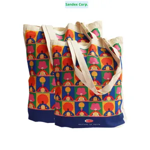Новейшая коллекция, новые дизайнерские сумки для покупок из переработанного 100% хлопка для оптовых покупателей, экспортеры хлопковых пакетов в Индии.