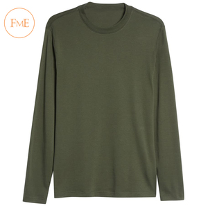 Camiseta personalizada de algodón con cuello alto para hombre, camiseta transpirable, camiseta en blanco con estampado de manga completa de alta calidad - Product Image 5