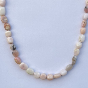 Collares de cuentas de piedras preciosas ovaladas lisas de piedra de ópalo peruano Rosa Natural de 6mm, 8mm, 10mm, joyería de tendencia del fabricante en línea - Product Image 5