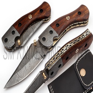 Couteau de poche pliant damas fait main sur mesure par l'industrie des couteaux Sm (smk1267) - Product Image 2