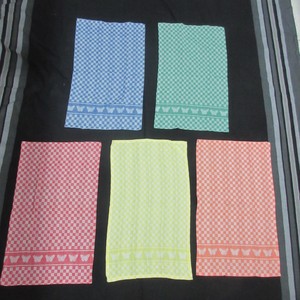 Estampado geométrico 100% algodón orgánico certificado GOTS juego de platos de cocina de 3 18x26 pulgadas al por mayor toallas de cocina personalizadas - Product Image 5