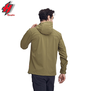Veste softshell simple pour hommes, OEM usine, personnalisée en vrac, manteau tactique pour l'extérieur, deuxième veste softshell - Product Image 6