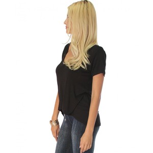 Mujeres Deep Open back T Shirt señoras nuevos diseños de espalda camisetas de manga larga última moda con material de tela transpirable - Product Image 4