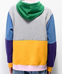 Sweat à capuche unisexe en molleton 100 % coton de haute qualité, couleur unie, avec blocs de couleur, personnalisable, brodé, pour homme, idéal pour le sport et l'hiver - Product Image 2