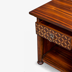 Batique Mahogany Nightstand 1 <b>Drawer</b> Traditional Classic Design Solid Wood FLEGT Certified Bedroom Furniture for Home Hotel Use - Product Image 4
