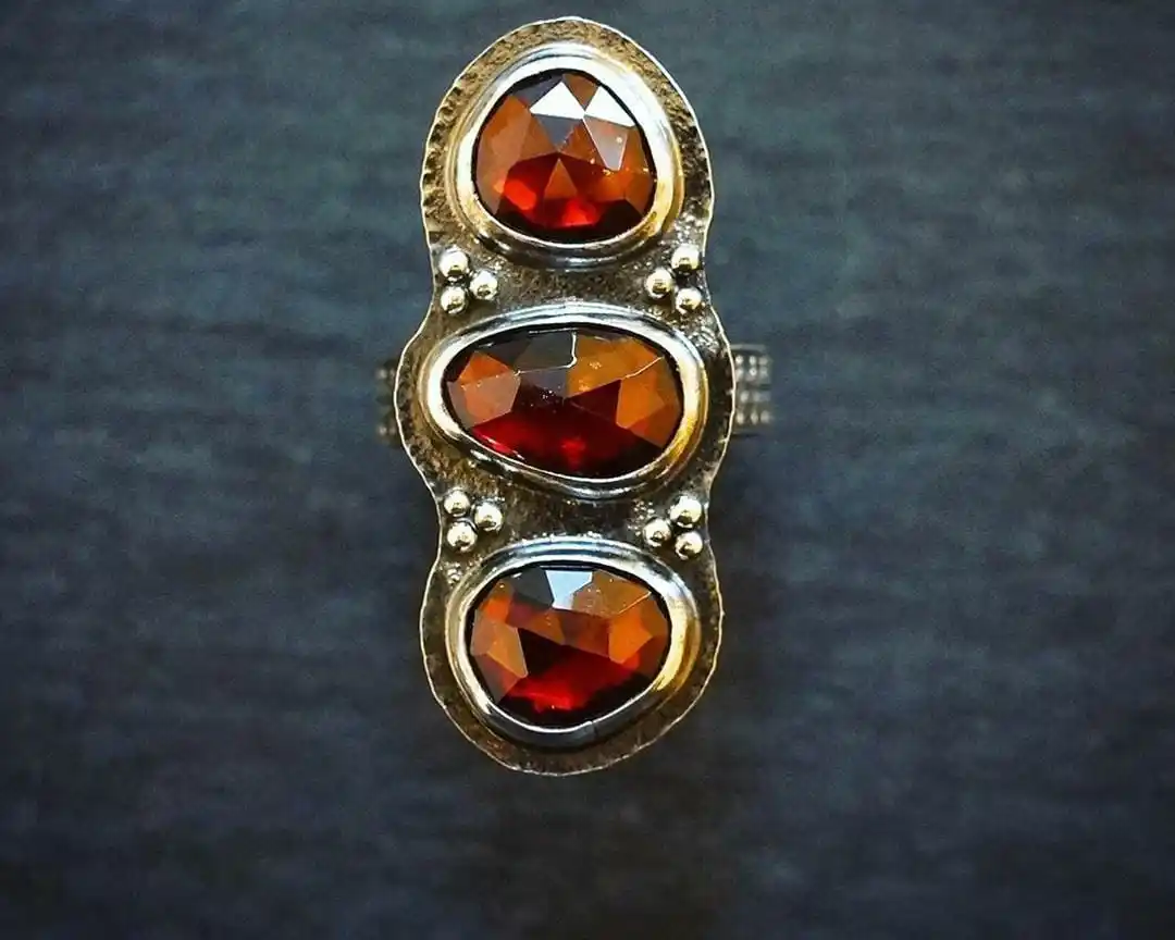 Rode Granaat Cabochons 925 Massief Sterling Zilveren Trouwring Voor Vrouwen Natuurlijke Edelsteen Goede Kwaliteit Ring Bocht Voor Granaat Ring