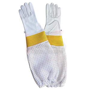 Guantes de apicultor de cuero de piel de cabra de nuevo estilo con mangas ventiladas y puños a prueba de picaduras ignífugos para Protección Laboral - Product Image 3