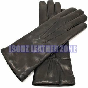Gants d'hiver en cuir de mouton chauds pour femmes technologie d'écran tactile confortable fourrure de lapin Rex pour les voyages de fête de pêche en plein air - Product Image 1