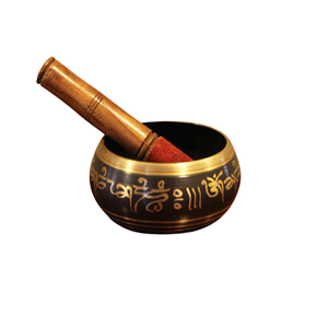 Bol chantant de méditation de yoga de conception merveilleuse Bol chantant en laiton de qualité exclusive avec bâton en bois d'Inde - Product Image 2