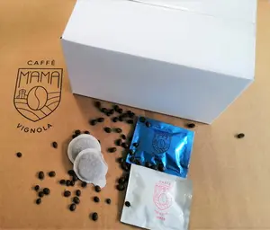 ESE 75pcs Box Ground Coffee in Pods, Ground Coffee High Quality Italian Roasted Coffee Pods Caffeinated - - M'Ama Coccolosa