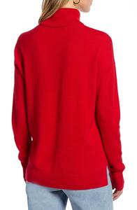 เสื้อสเวตเตอร์ถักผ้าแคชเมียร์แท้เสื้อคอวีแขนยาวคอเต่าสำหรับผู้หญิงเสื้อแบบสวมหัวลำลองสำหรับฤดูหนาว - Product Image 3