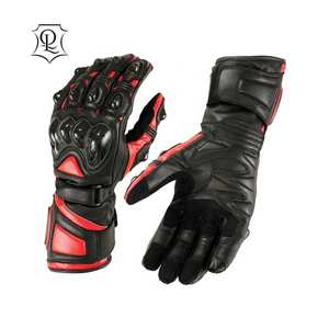 Guantes de carreras de verano de alta calidad, transpirables, dedo completo con estilo de medio dedo, hechos de cuero para motocicleta, Motocross - Product Image 5