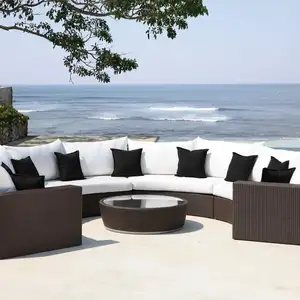 HAFL CIRCLE SHAPE OUTDOOR SOFA FURNITURE POLY RATTAN/ WICKER FROM VIETNAM