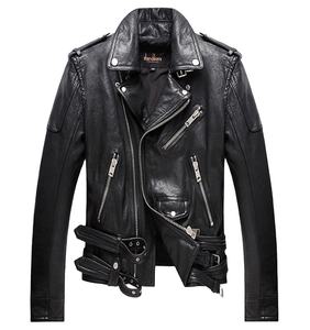 Chaqueta de piel de oveja reversible sostenible para hombre, impermeable de secado rápido con cuello levantado, chaqueta de cuero peinada personalizable - Product Image 3