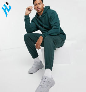 Top qualité vente en gros mode hommes survêtement personnalisé 100% coton tissu doux Logo personnalisé couleur unie pour hommes survêtement - Product Image 4