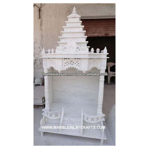 Temple en marbre blanc, sculpté à la main, pour la maison - Product Image 1