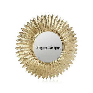 Lujoso espejo decorativo para colgar en la pared hecho a mano elegante diseñador clásico elegante barato al por mayor espejo de pared de Metal - Product Image 4