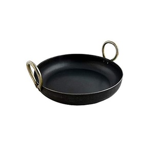 Kadai de hierro con mango de latón con calidad superior OEM personalizado para cocinar alimentos Kadai para uso en utensilios de cocina - Product Image 1
