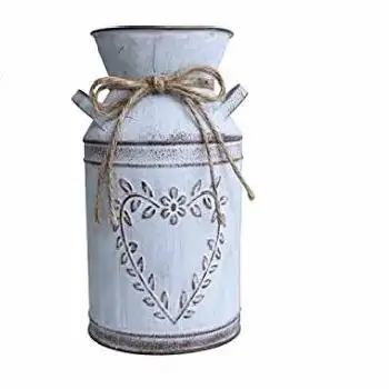 HIGH QUALITY GALVANIZED LUXURY CHRISTMAS MILK CAN LIFE IS GARDEN FOR KITCHEN & GARDEN DECORATION MILK CAN LOW PRICE PLANT CAN