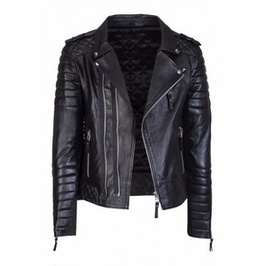 Moto en cuir veste biker style - Product Image 1