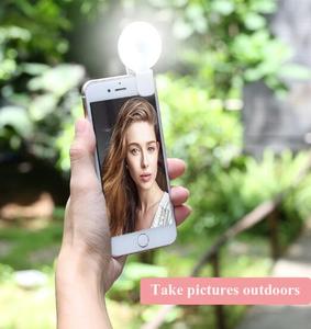 Mini anneau lumineux LED rechargeable USB personnalisable avec logo, à clipser, en plastique, pour tous les smartphones - Product Image 5