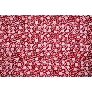 Mughal Floral Hand Block <b>Print</b> 100% Cotton Fabric PVC Coated Lightweight Home Textile & Bag <b>Material</b> - Product Image 2