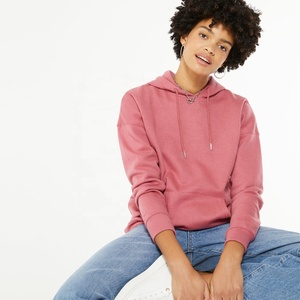 PIHA SPORTS New Fashion Women's Winter Hooded Zipper-Up 100% Cotton Fleece Loose Solid Color Long Sleeve Casual Blouse - Product Image 2